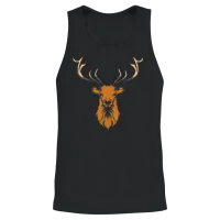 Deer Head Deer Antlers Deer Antlers Unisex Tank Top - Black – 2
