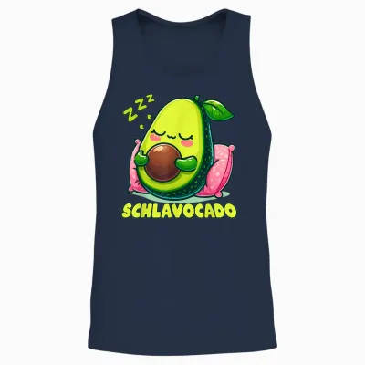 Official Sleep Shirt Avocado Sleep Unisex Tank Top - Navy