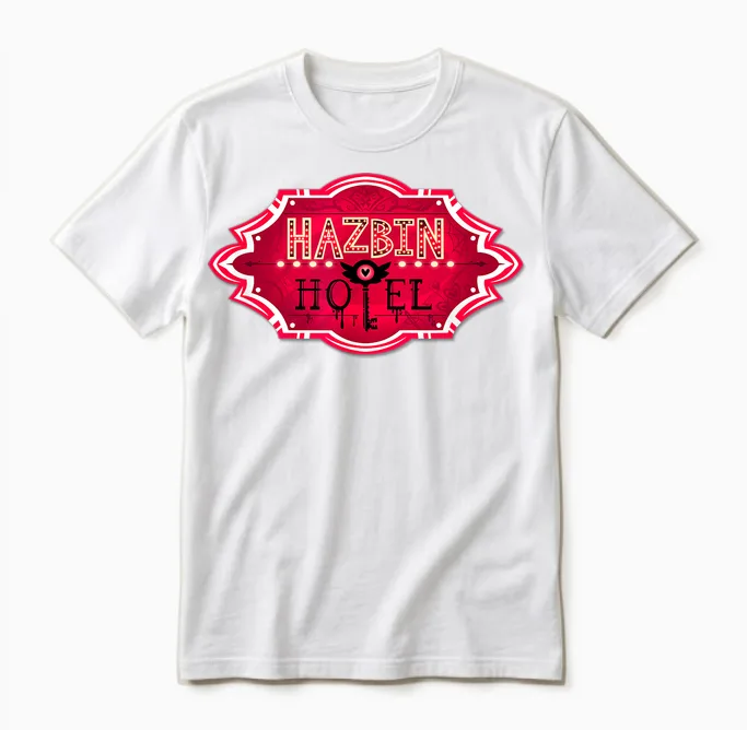 Hazbin Hotel - Title Unisex T-Shirt in White