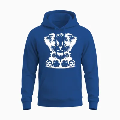 Small Sweet Dog Cute Dog Portrait Unisex Hoodie - Royal
