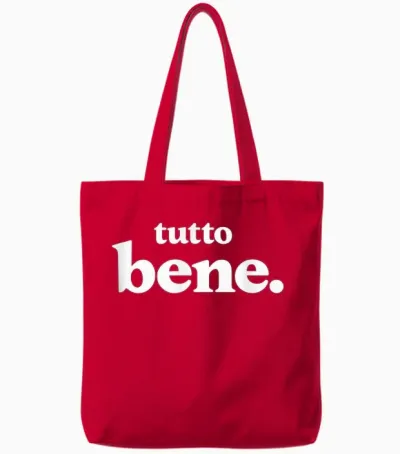 Tutto Bene - Italien Positive Vibes & Lifestyle Design Tote Bags - Red