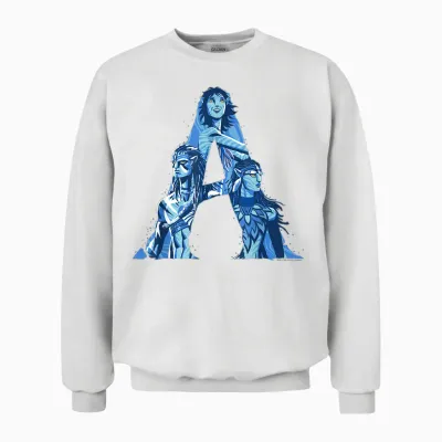 Avatar: Fire and Ash Jake Neytiri and Kiri Avatar Logo Unisex Sweatshirt - White