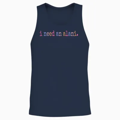 I Need an Alani Summer Drink Summer Girl Summer Vacation Unisex Tank Top - Navy