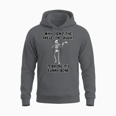 Funny Bone Unisex Hoodie - Charcoal