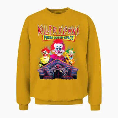Killer Klowns from Outer Space Crazy House Unisex Sweatshirt - Gold