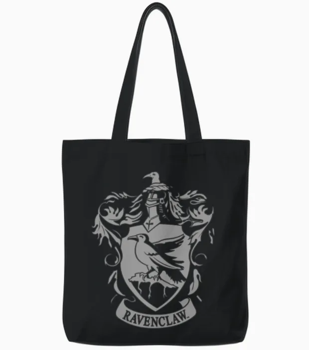Harry Potter Ravenclaw Coat of Arms Tote Bags in Black