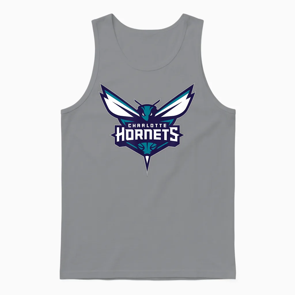 Nba Charlotte Hornets Offizielles Lizenzprodukt Unisex Tank Top in Sport Grey