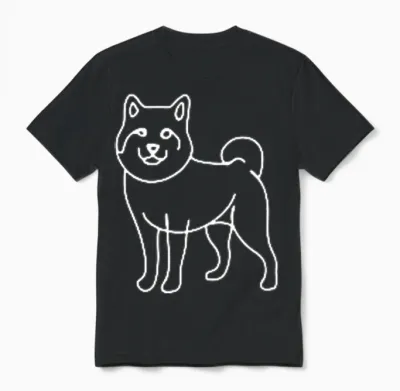 Shiba Inu Minimalismus Hunde Unisex T-Shirt - Black