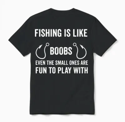 Funny Fishing Unisex T-Shirt - Black