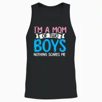 Mutter Familien Mama Sohn Junge Muttertag Lustiges Mama Unisex Tank Top in Black - 2