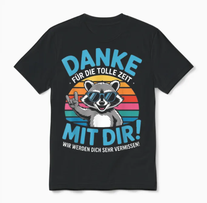 Danke Für Die Tolle Zeit Mit Dir Wir Werden Dich Sehr Unisex T-Shirt in Black