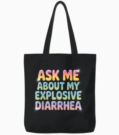 Fragen Sie Mich Nach Meinem Explosiven Durchfall Tote Bags - Black
