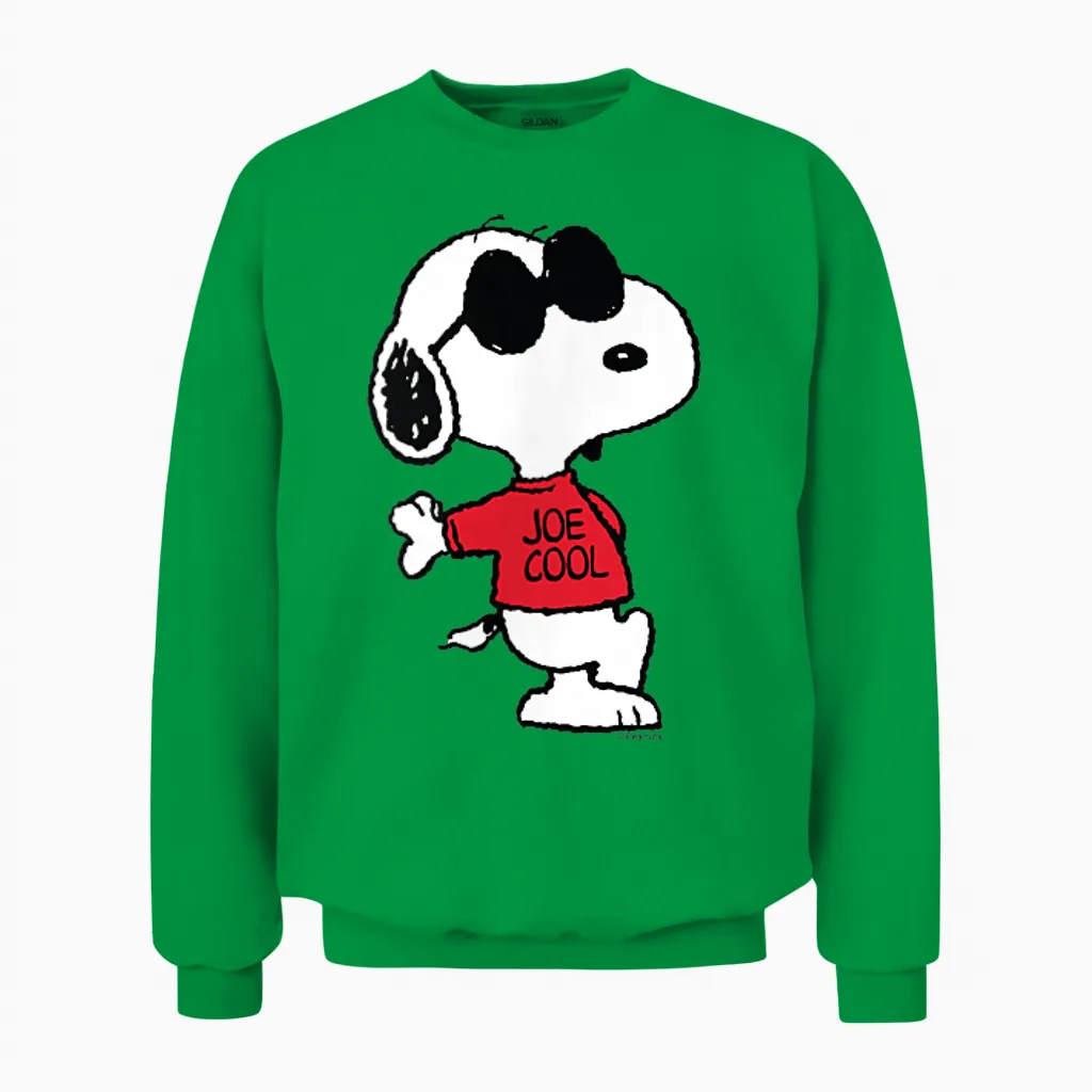 Peanuts - Snoopy Joe Cool Unisex Sweatshirt in Irish Green