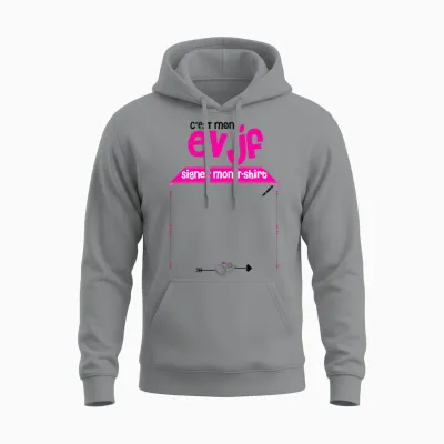 C'est Mon Evjf Sign My Funny Bride Future T-Shirt, Black, S Unisex Hoodie - Sport Grey