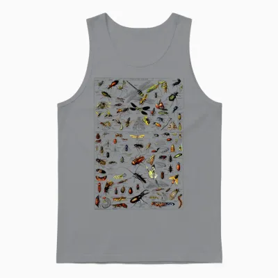 Insects Collection Species Bugs Vintage Chart Entomologie Unisex Tank Top - Sport Grey