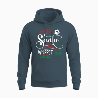 Whippet Dog Christmas Dog Breed Unisex Hoodie - Dark Heather