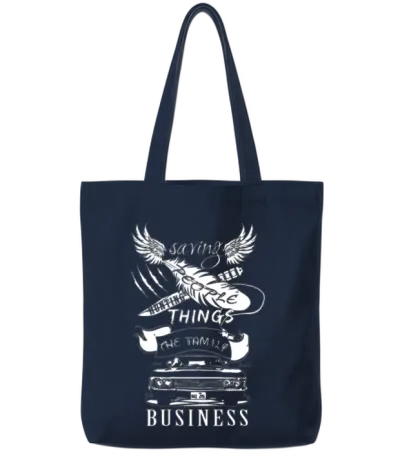 Supernatural - Saving People Hunting Things Tote Bags - Navy