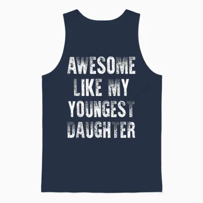 Awesome Like My Youngest Daughter Unisex Tank Top - Navy