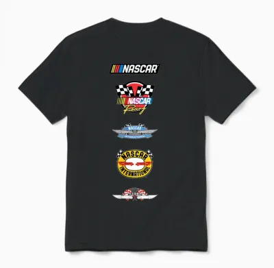 Nascar - Stacked Historical Racing Logos Unisex T-Shirt - Black