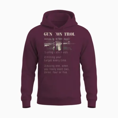 2nd Amendment Funny Gun Control Definition Unisex Hoodie - Maroon