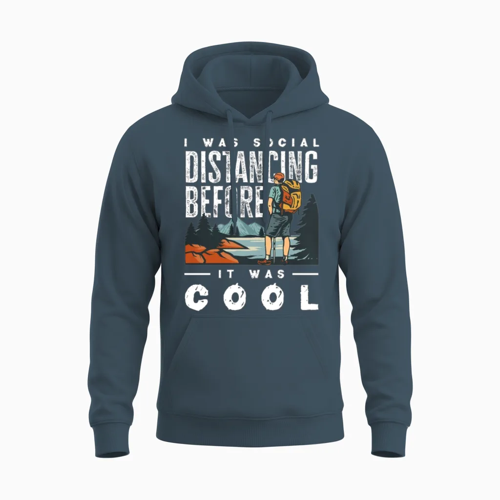 Funny Hiking Hiker Gift & Outdoors Gift Unisex Hoodie in Dark Heather