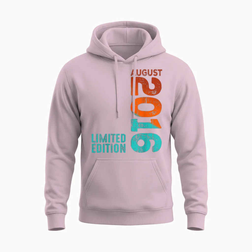Août 2016 Année 2016 Rétro 2016 Vintage 2016 Depuis 2016 Unisex Hoodie in Light Pink