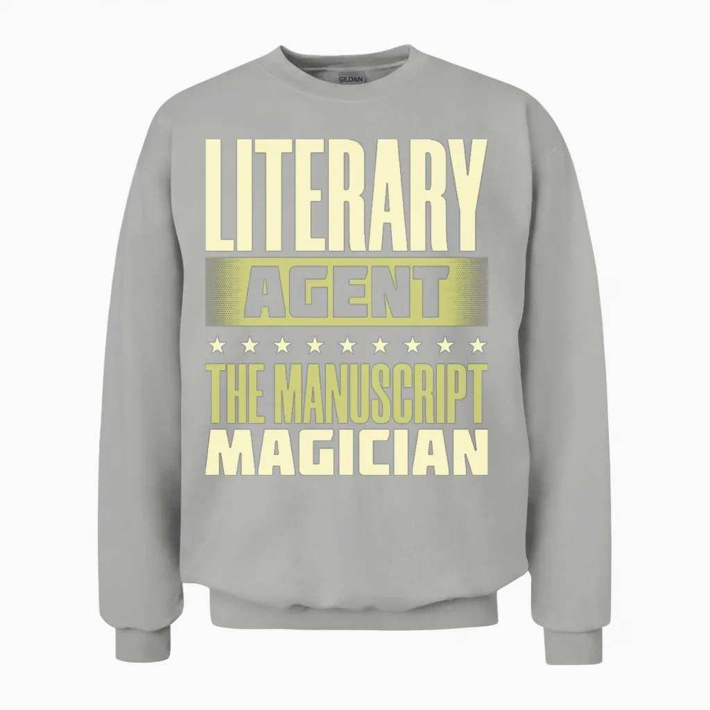 Literary Agent the Manuscript Magician Unisex Sweatshirt in Ash