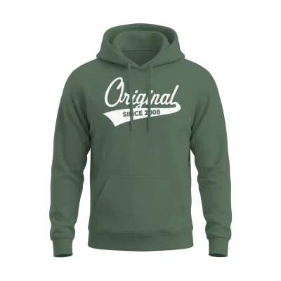 Original Since 2008 (year of Birth, Birthday / W) Unisex Hoodie - Military Green