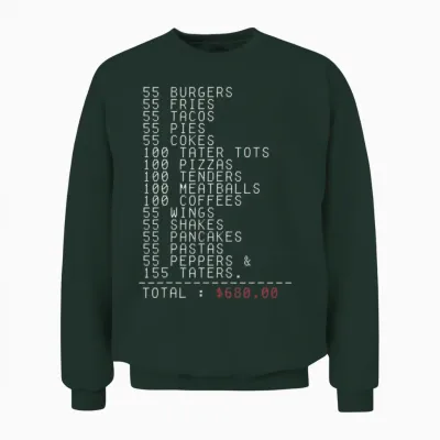 55 Burgers 55 Fries I Think You Should Leave Unisex Sweatshirt - Forest