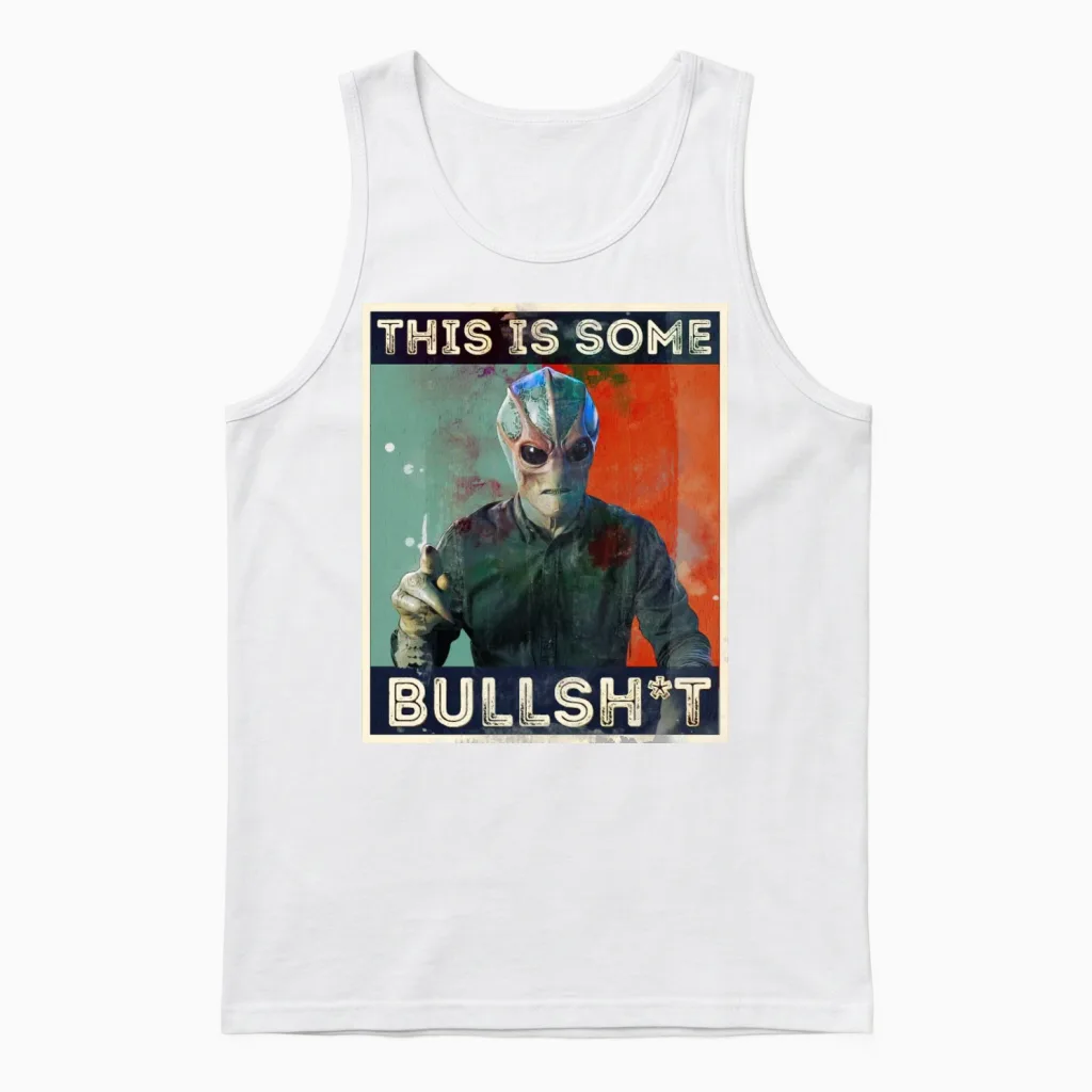 Resident Alien This Is Some Bullshit Distressed Unisex Tank Top in White