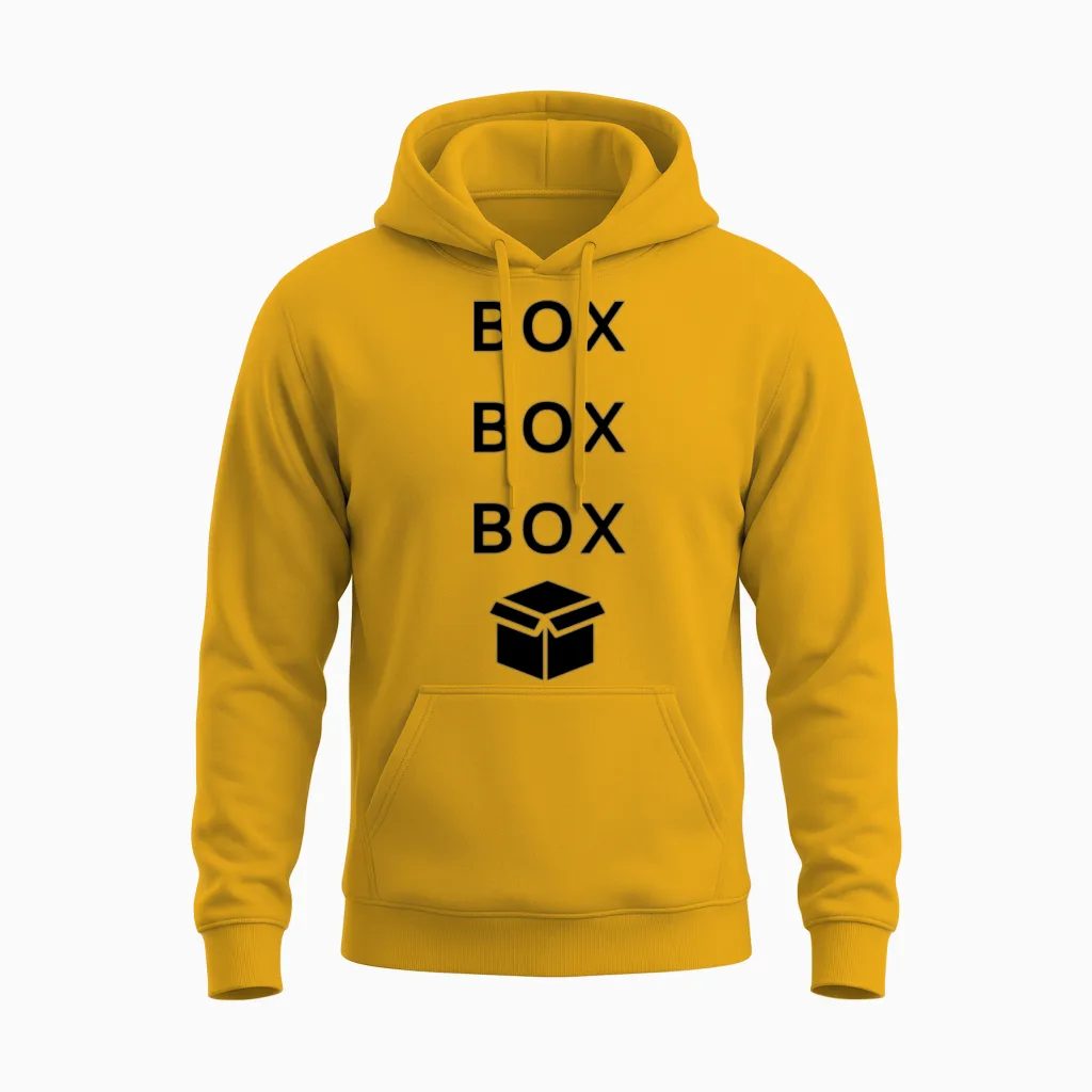 Box F1 Funny Unisex Hoodie in Gold