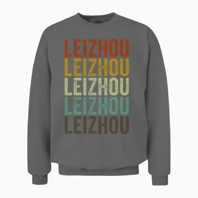 Leizhou China Retro Vintage Unisex Sweatshirt - Graphite Heather