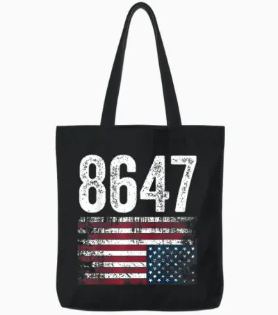 8647 Impeachment Protest Tote Bags - Black