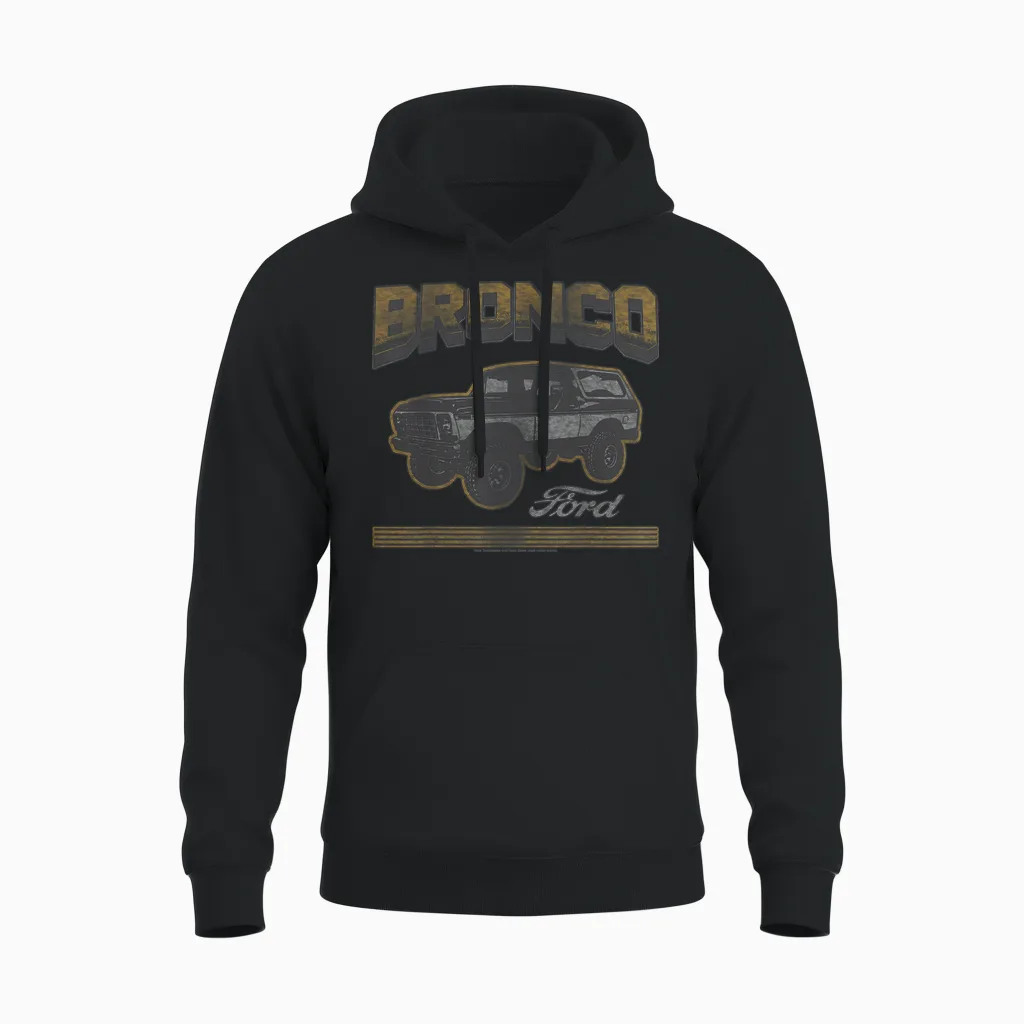 Ford - Bronco Suv with Logo Unisex Hoodie in Black