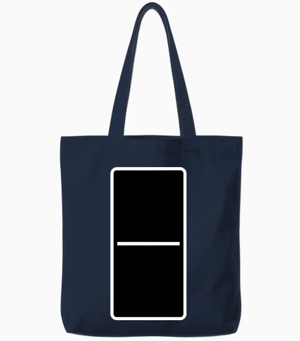 Domino Stone 0:0 - Variable Color - Vector Design! Tote Bags in Navy