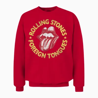 Offizielle Rolling Stones Fremdzungenlecks Unisex Sweatshirt - Red