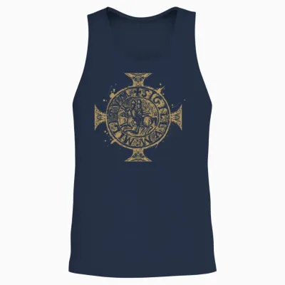 Vintage Knight Templar Knights Templar Unisex Tank Top - Navy