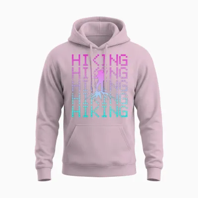 Hiking Unisex Hoodie - Light Pink