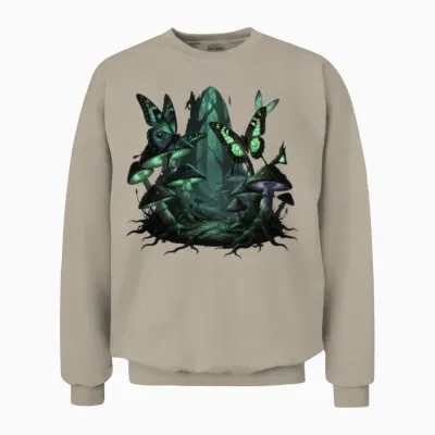 Emerald Forest Mirage Unisex Sweatshirt - Sand