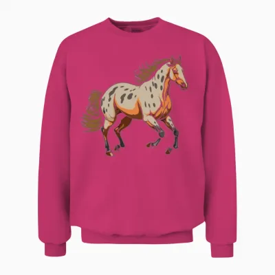 Horse Riding Unisex Sweatshirt - Heliconia