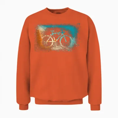 Bike,retro,vintage, Bicycle Unisex Sweatshirt - Orange