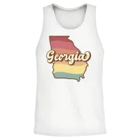 Georgia Retro Unisex Tank Top - White – 2