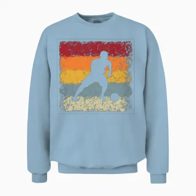 Soccer Retro Unisex Sweatshirt - Light Blue