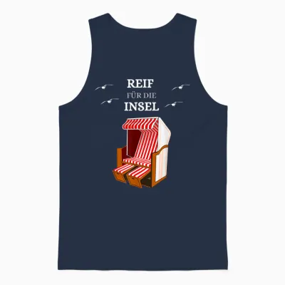 Strandkorb Spruch Nordsee Sylt Ostsee Strand Norderney Unisex Tank Top - Navy