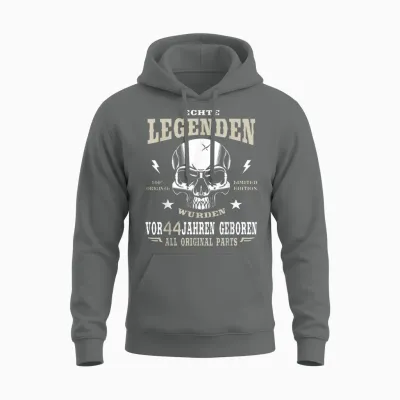 Lustiger Spruch Mann Frau Zum 44. Geburtstag Geschenk Unisex Hoodie - Graphite Heather