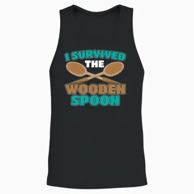 Wooden Spoon Survivor I Survived the Wooden Spoon Unisex Tank Top - Black