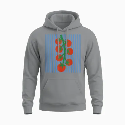 Tomaten Mit Blauen Streifen Pomodoro Tomatenmädchen Sommer Unisex Hoodie - Sport Grey