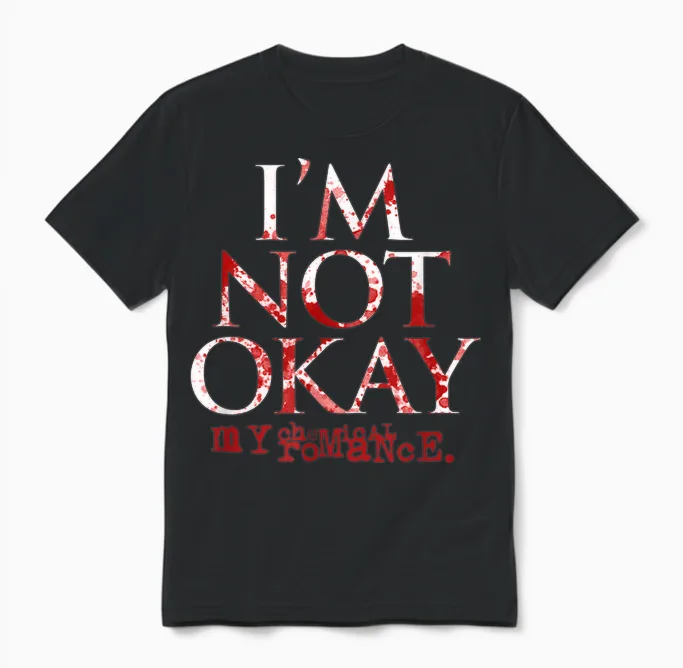 My Chemical Romance I'm Not Ok Unisex T-Shirt in Black