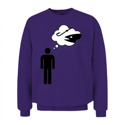 Thinking About Fishing Unisex Sweatshirt - Purple