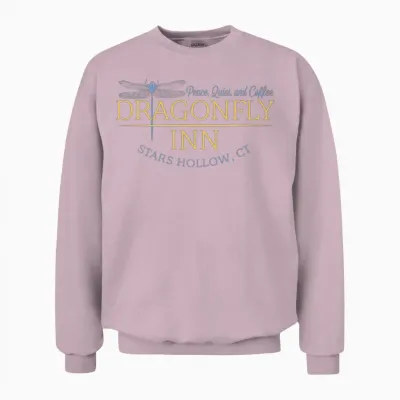 Dragonfly Inn Stars Hollow Unisex Sweatshirt - Light Pink